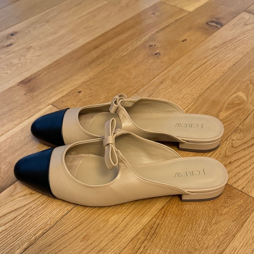 J. Crew Beige and Black Bow Flats - Picture 3 of 6